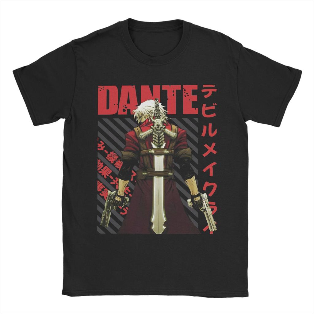 Virgil Devil May Cry DMC3 T Shirts for Men Cotton Vintage T-Shirts Round Collar  Tees Short Sleeve Clothing Gift