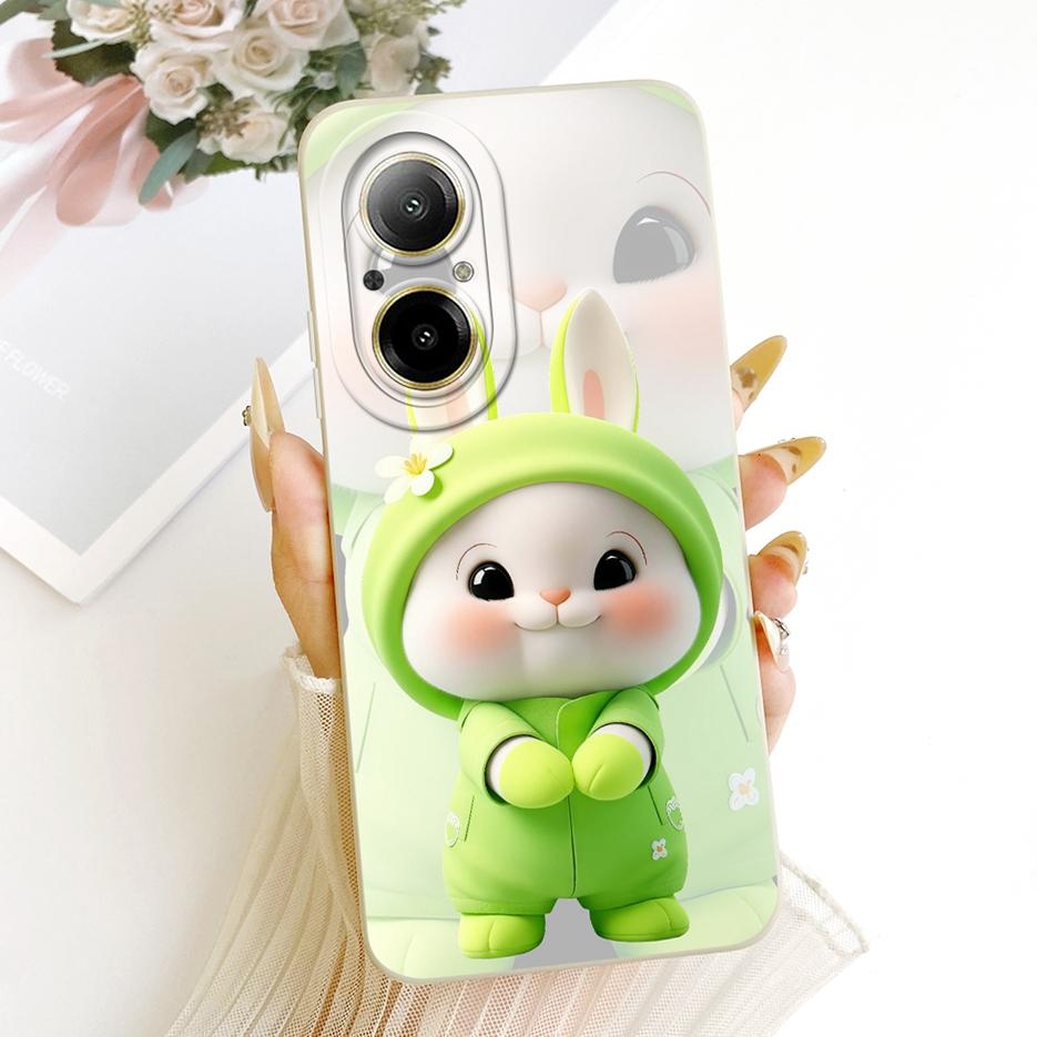 For Realme C67 4G Case RMX3890 Cute Rabbit Cartoon Cover Soft Silicone Case For Realme 12 Lite C 67 RealmeC67 4G Back Cover Bags