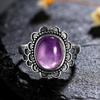 CopperRings Natural Amethyst Gemstone Rings for Women Wedding Bands Anniversary Gift Fine Jewelry