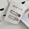 Farbiger Polka-Dot Metall-Haarspange Damen Stirn abgebrochene Haare Seitenclip Süßes Cooles Mädchen Entenschnabel-Clip Ins-Stil Haarspange Haarschmuck
