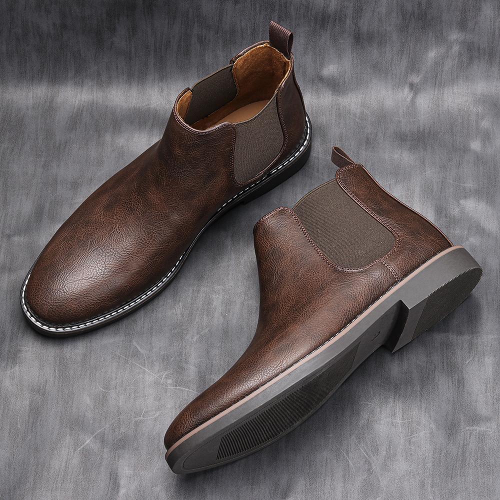 Men Boots Comfortable Retro Fashion 2026 Brand Boots Leather