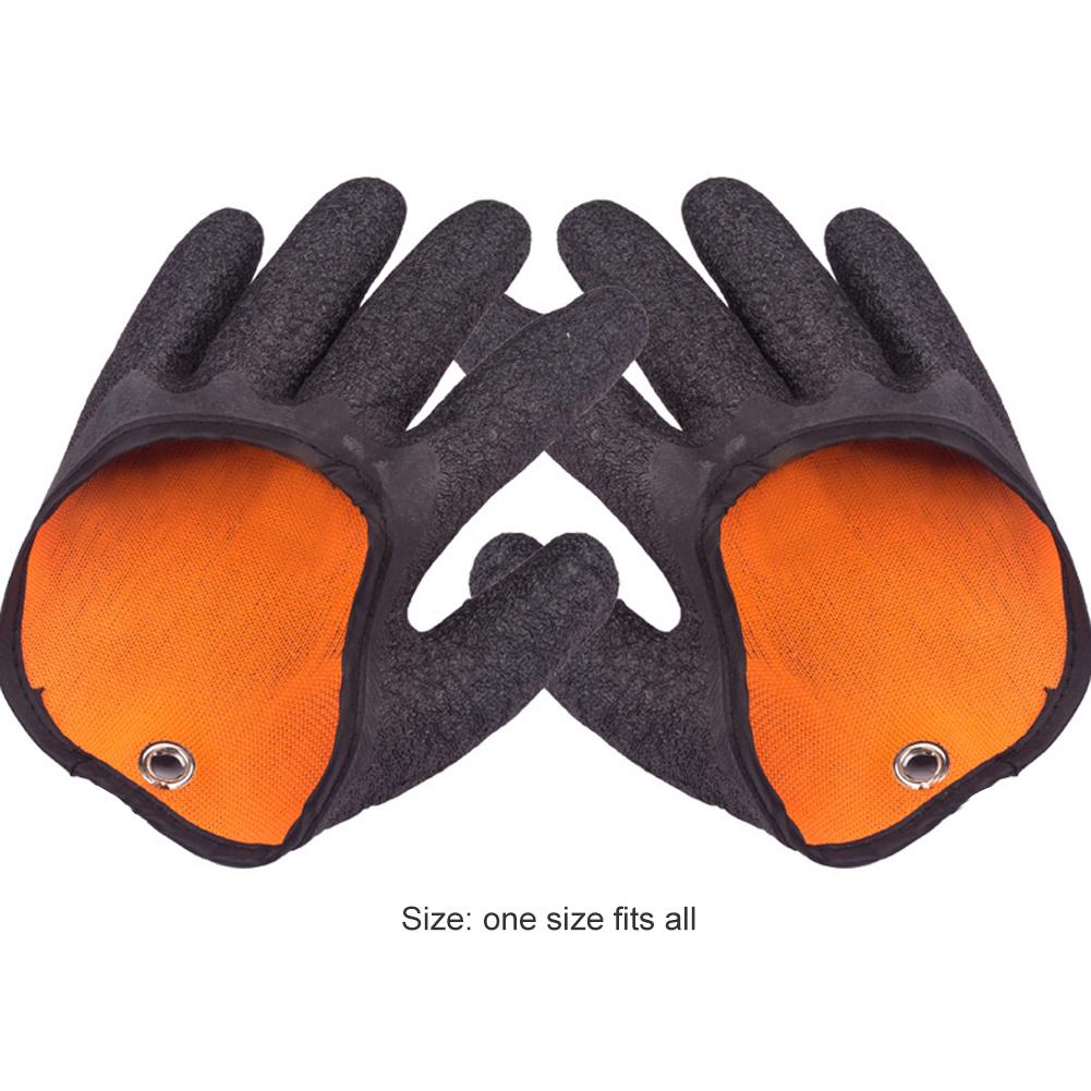 Fishing Catching Gloves Magnetic Non-slip Fisherman Puncture Proof Fish Mittens