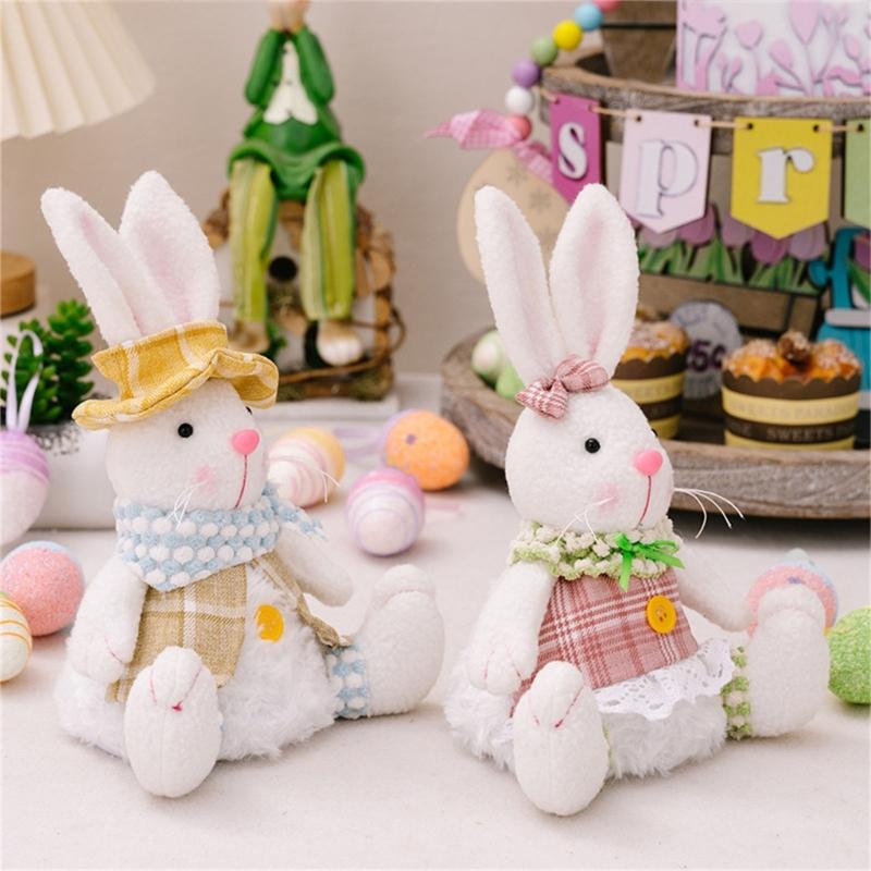 Beautiful Easter Rabbit Doll Decorative Easter Rabbit Toy Perfect for Holiday Decorationa and Window Display