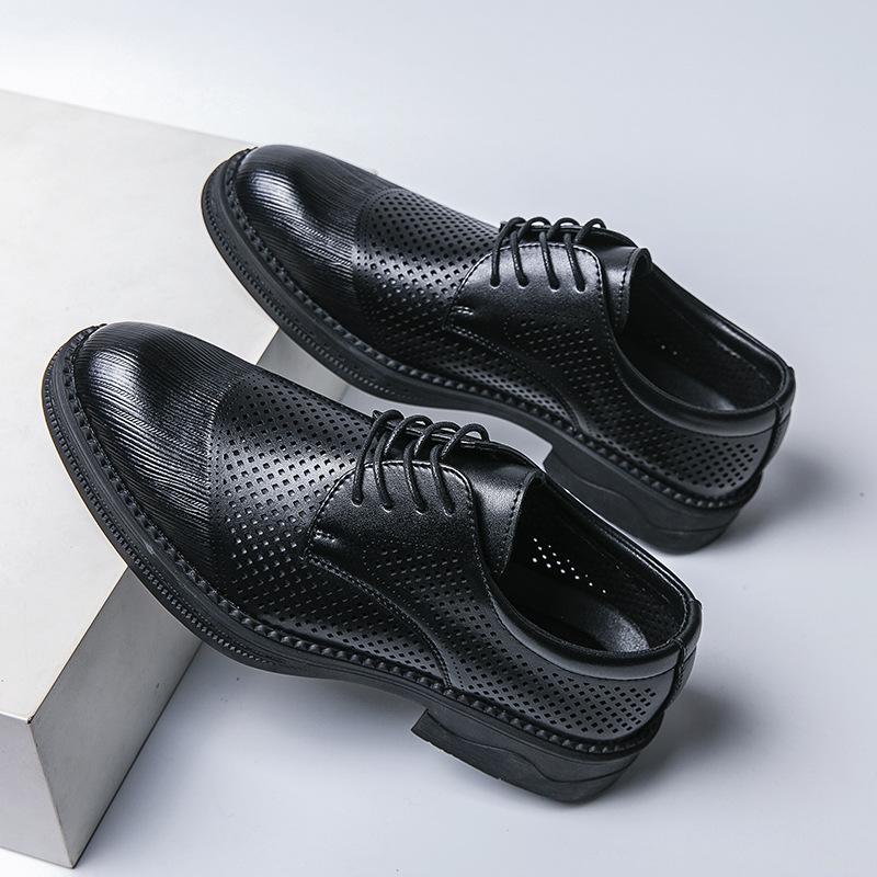 Foreign Trade Low-top Four-season Shoes Men's Business Dress Leather Men's Shoes British Trendy Shoes Men's Shoes Youth One Generation