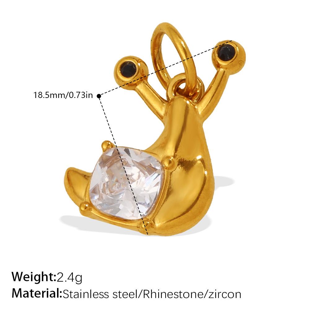 Exquisite Small Animal Series Pendant Stainless Steel Rhinestone Zircon Elephant Butterfly Diy Accessories