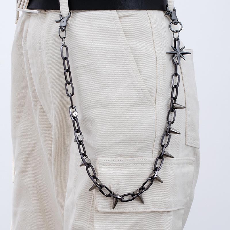 Metal Thorn Vine Waist Chain: Hip Hop Punk Gothic Style for Men & Women - Trendy Cool Accessory