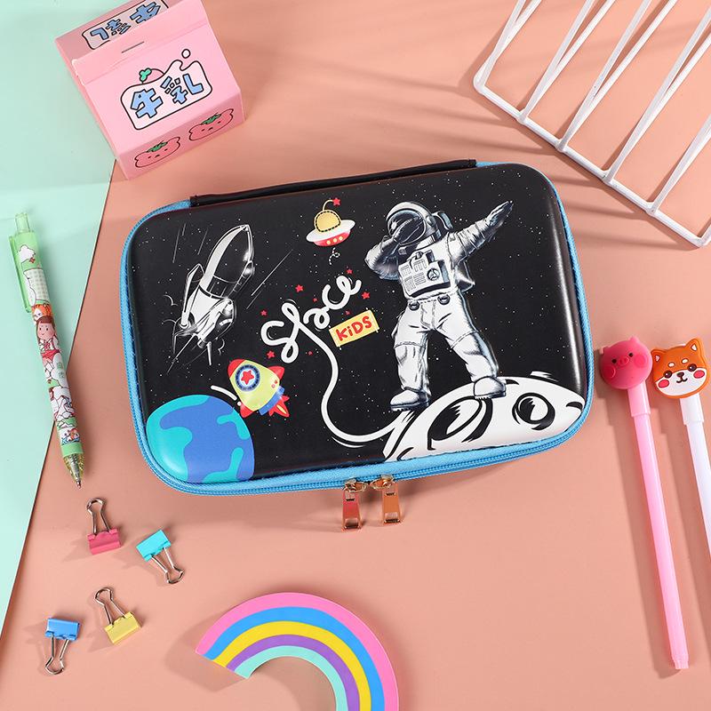 Cartoon Astronaut Large Capacity Pencil Case - Multi-purpose EVA Pencil Box for Kids