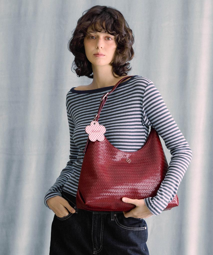 Heeari Ivy Weaving Shoulder Bag_Red
