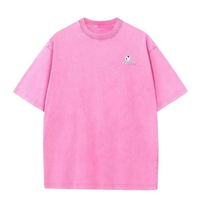 New Men's Retro Casual T-Shirt - Street Style Cotton Short-Sleeved Acid-Washed Shirt - Daily Commuting Couple T-Shirt