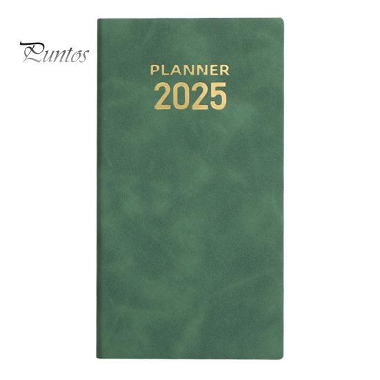 

Планировщик 2025 года с января по декабрь Harcover Calendar Planner Book 120 страниц Органайзер Блокнот для офиса Дома Школьные принадлежности зелёный