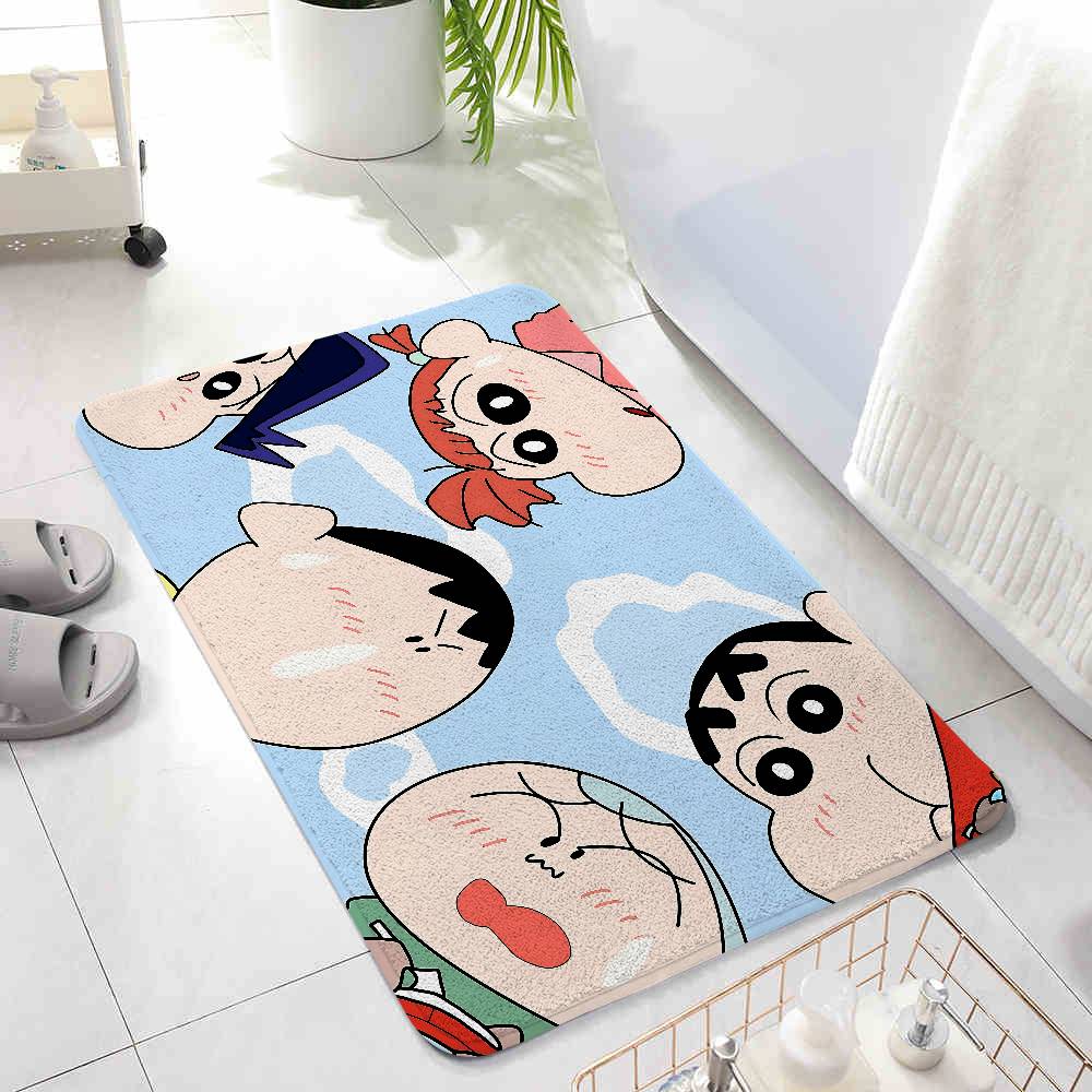 Anime C-Crayon S-Shin-Chan Floor Mat Bathroom Absorbent Mat Simple Door Dirt-resistant Mat Home Kitchen Mat Foot Mat Entry Mat
