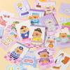 50pcs/pack Dress Up Beanies Sticker Book Cute Decompression Children's Handbook Fun Interactive Portable Small Books