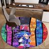 1pc Sonic the Hedgehog Anime Cartoon Design Round Carpet  Office Chair Mat, NonSlip Rug for Home Decor, Living Room, Bedroom