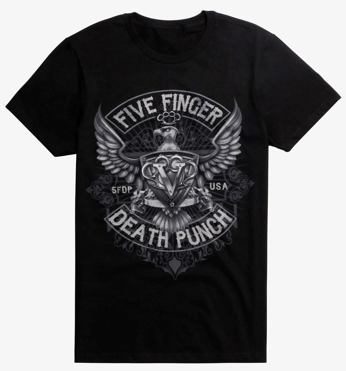 Five Finger Death Punch 5FDP SILVER EAGLE CREST T-Shirt NEW Official & Licensed S