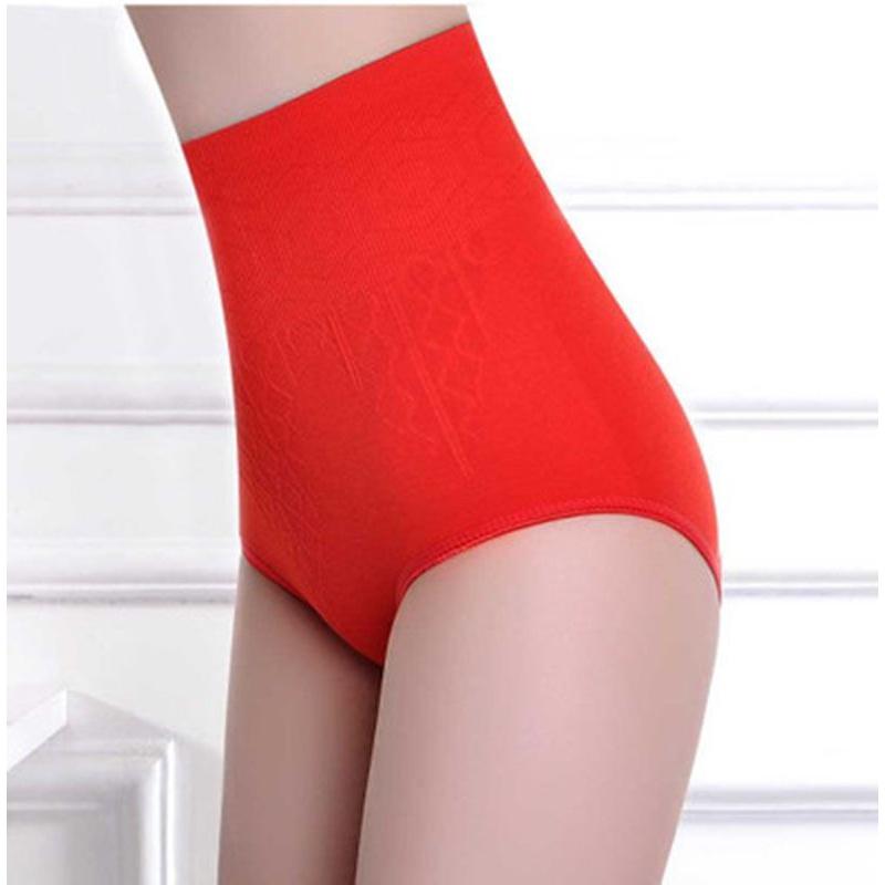 

Женские бесшовные трусы-боди с высокой эластичностью, высокой талией и контролем живота для безупречного силуэта Red,One size