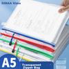 5 Waterproof A5 Storage Bags with Mesh And Zipper, Subject Classification Bags, Waterproof Exam Paper Pouches, Document Bags, Office Supplies