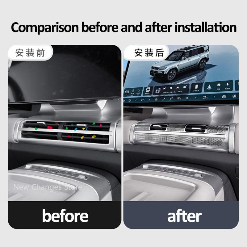 For BYD Ti 7 2025 2026 Central Control Air Outlet Protective Cover Interior Modification Upgrade Parts