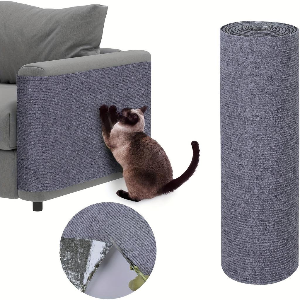 Anpassningsbar Självhäftande Klösmatta för Katter - 199,9x39,88cm | Skyddar Möbler & Främjar Hälsosamma Klor