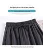 Women's Summer Ice Silk Blue Wide-Leg Mosquito-Proof Cuffed Casual Pants