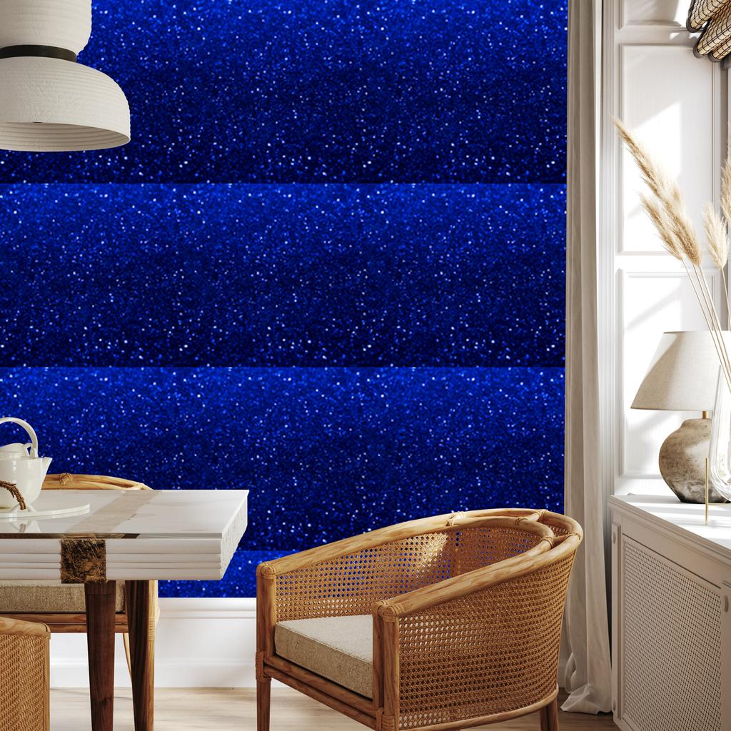 Navy Blue and Glitter Wallpaper for Living Room and Bedroom 50x1000