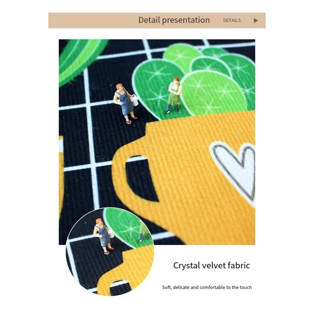 Light Luxury Crystal Pile Carpet Living Room Sofa Tea Table Bedroom Waterproof Wipeable Washable No Care Floor Mat