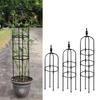 Treliça Obelisco Metal Suportes para Trepadeiras Internas Torre para Plantas Pátio Gramado Varanda Treliça Para Clematis Jasmim Ervilhas Doces Exterior