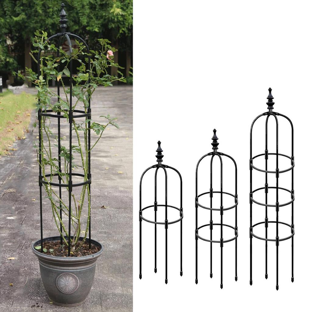 Treliça Obelisco Metal Suportes para Trepadeiras Internas Torre para Plantas Pátio Gramado Varanda Treliça Para Clematis Jasmim Ervilhas Doces Exterior