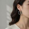Lightweight Acrylic Hoop Earrings Metal Resin Earrings New Fashion Earrings  Women Jewelry