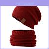 Touca de Inverno Masculina Tricotada com Cachecol de Pescoço para Atividades ao Ar Livre em Clima Frio