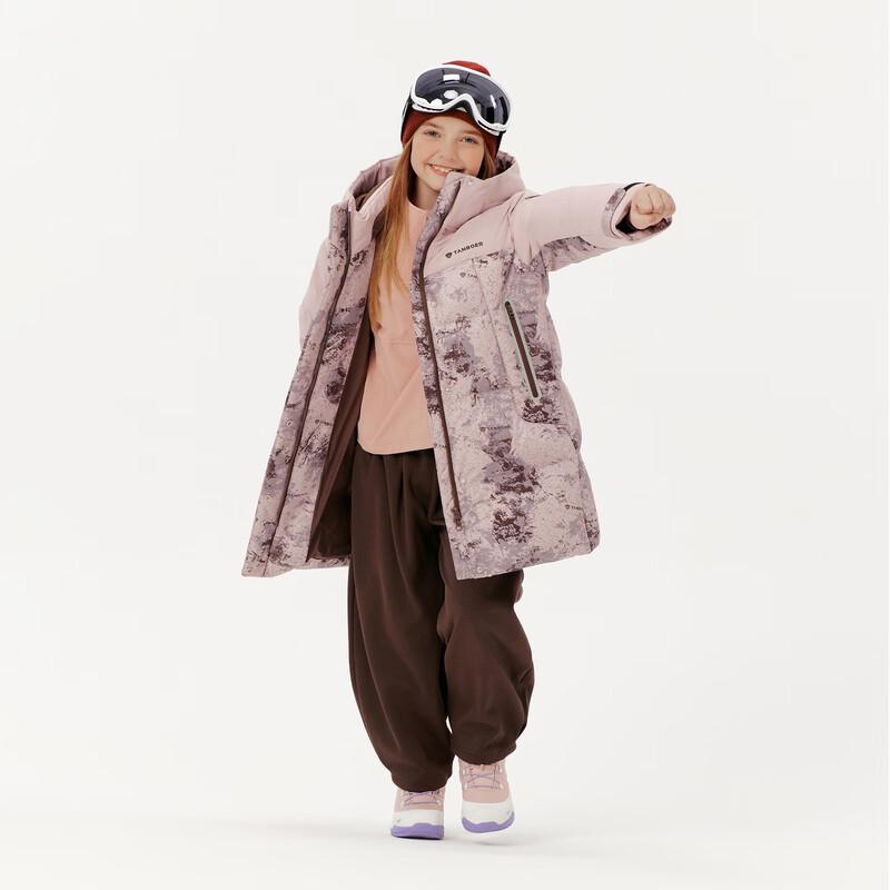 Tanboer Unisex Kids' Mid-Length Hooded Puffer Down Jacket 5550701A