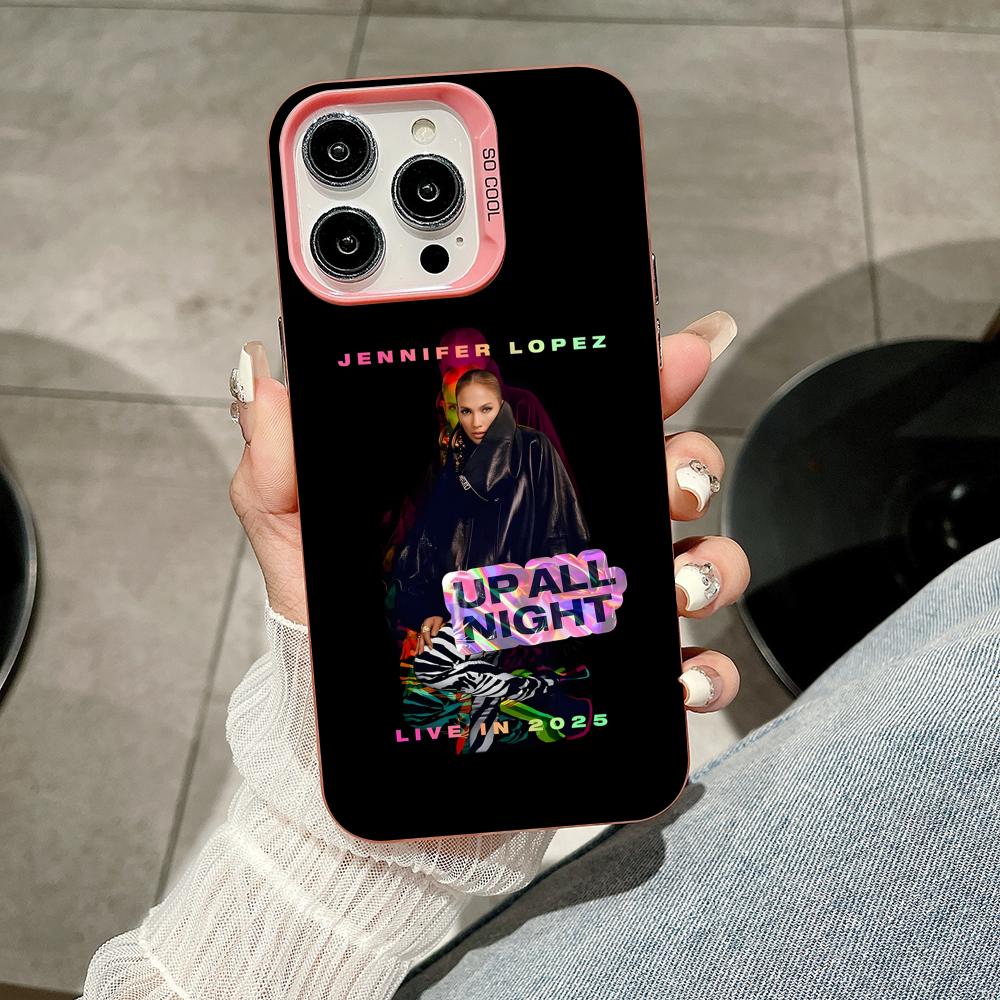 

Jennifer Lopez Mobile Cell Phone Case for iPhone 17 16 15 14 13 12 11 X XR XS 8 7 Air Pro Max Plus Translucent Pink Cover iPhone 13 Pro Max