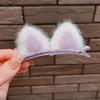 5 Pairs Soft Texture Rabbit Ears Hair Pin 3D Design Plush Hair Pin 3D Hair Pin  For Children