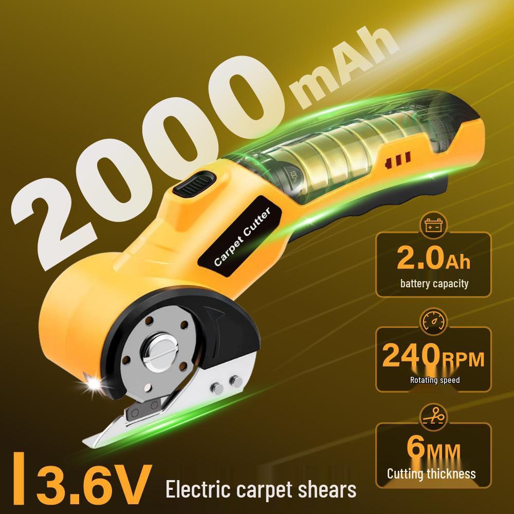 Rechargeable Handheld Electric Scissors: Portable Mini Fabric & Carpet Cutting Machine