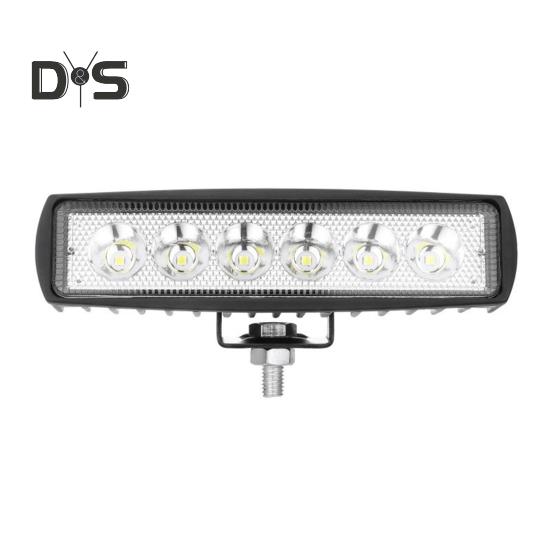 

18 Вт Автомобильные светодиодные фары, 6 бусин, водонепроницаемый противоударный прожектор для мотоцикла, автомобиль, грузовик, мотоцикл, боковой фонарь, универсальные аксессуары для вилочных погрузчиков чёрный