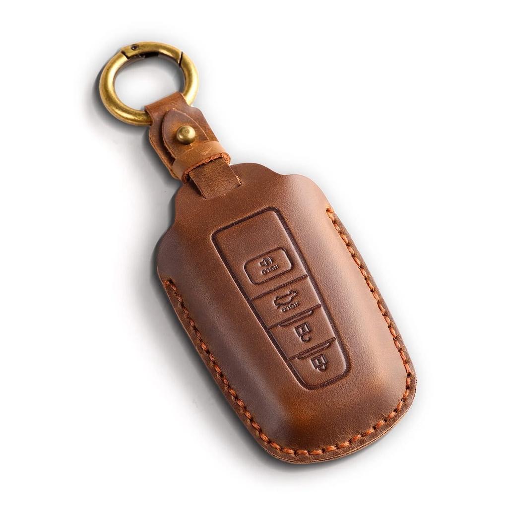 Leather Protector for Toyota Prius Camry Corolla CHR RAV4 Prado Izoa Levin Avalon Car Key Case Cover with Keychain Accessories
