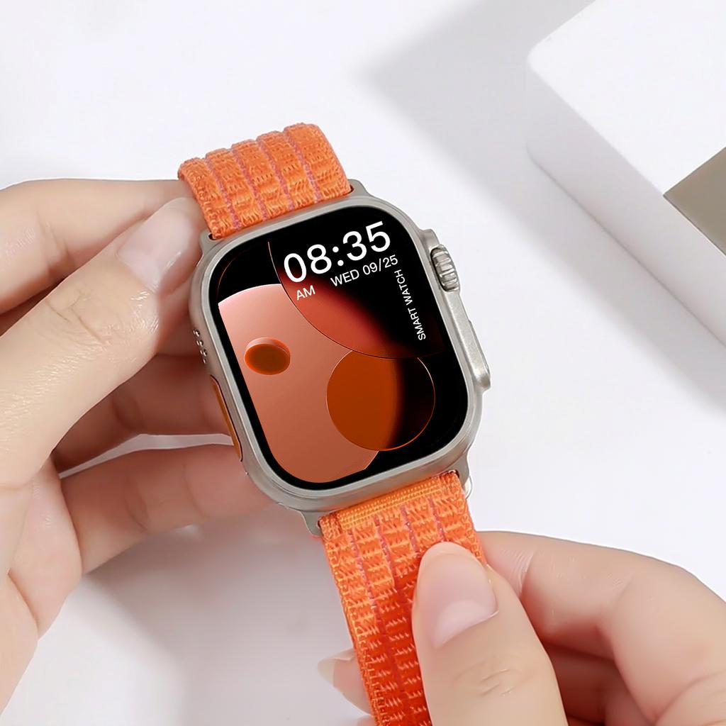 Geflochtenes Nylonarmband für Apple Watch Band Ultra 3 2 49mm 45mm 42mm Armband Iwatch Serie 11 10 9 8 7 6 SE 5 4 38 46 41mm 44mm 40mm