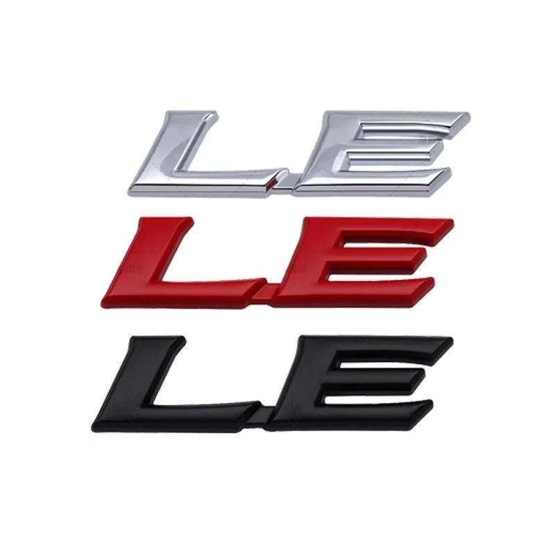 3D Metal XSE XLE SE LE Letters Rear Trunk Emblem Badge Car Sticker For Toyota CAMERY YARIS RAV4 COROLLA EX CROWN Accessories