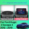 Android Multimedia For Ford Kuga 2 Escape 3 2012 - 2019 Car Stereo CPU Radio QLED Player Navigation Carplay Auto HDR 5G Dash BT
