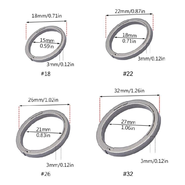 Nyckelringar Sidoknappade Nyckelringar Kraftiga Nyckelringar av Titanlegering