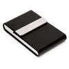 Business Card Holder Case - Slim PU Leather Metal Pocket Card Holder with Magnetic Shut, Name Card Holder