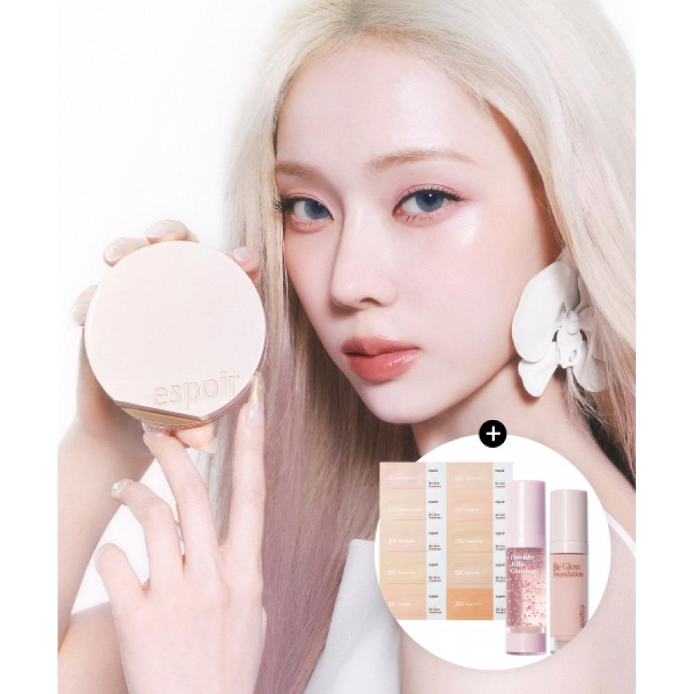 Espoir Protailer Big Glow Volume Cushion Оригинал + сменный блок + Бесплатно Мини Свадебный Персик Мини Хайлайтер Мини Большое Сияние Новые Формы Подушечек 10 Типов No. 13 porcelain