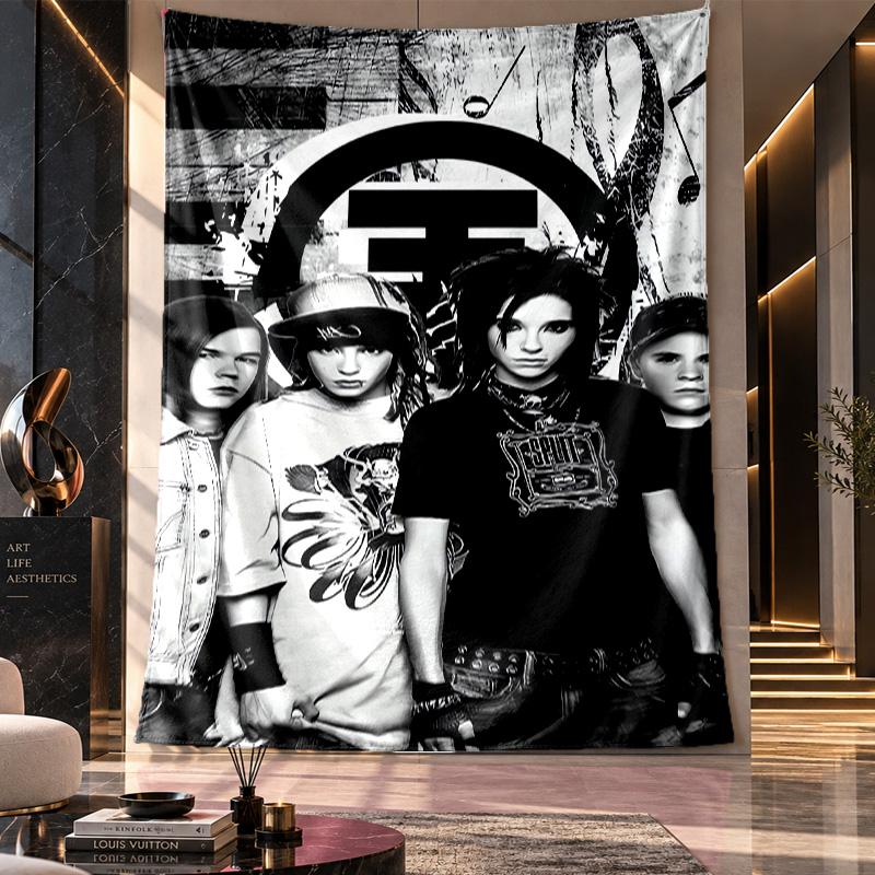 Wall Hanging Tapestry,Tokio Hotel Printed Fabric Backdrop For Dorm Room Party Decoration