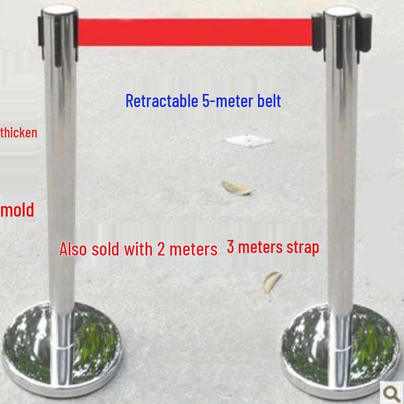 3-Meter Retractable Belt Barrier with Black U-Base