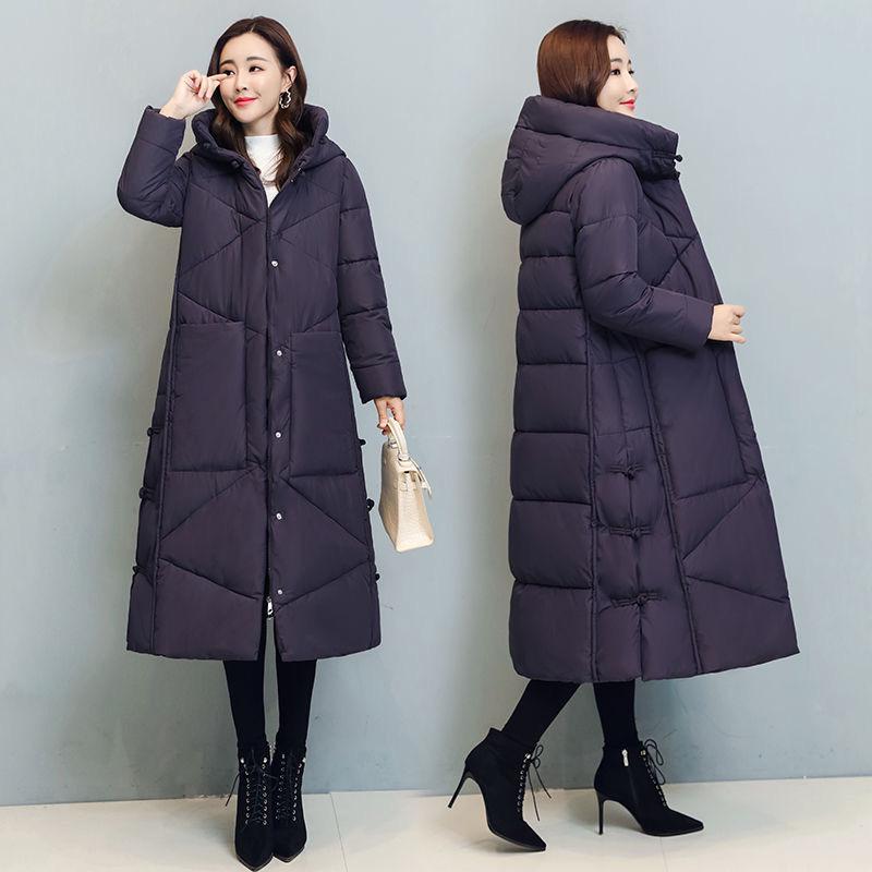 Women's Retro Ethnic Style Long Cotton-Padded Jacket - Winter 2025 Collection