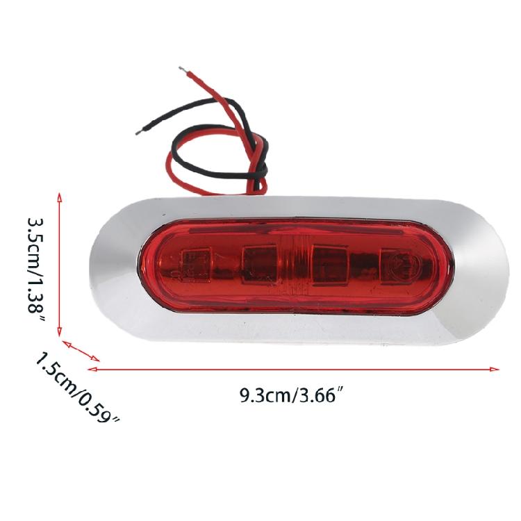 10x LED Side Marker Lights Indicator Clearance Lamp for Trailer Truck RV Bus 12V
