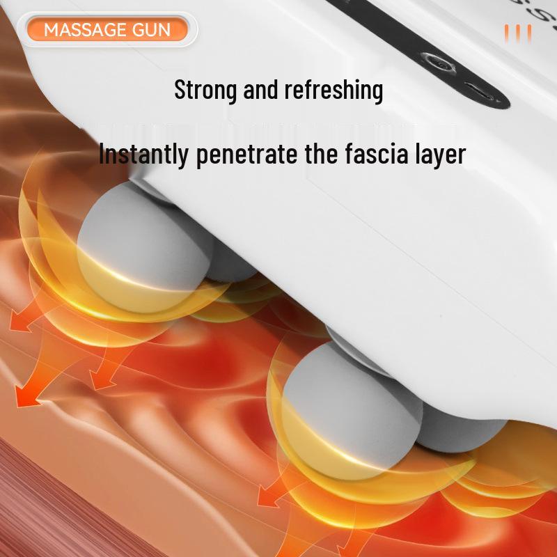 High-Intensity Muscle Relaxation Massage Gun with Long Battery Life and Six Heads