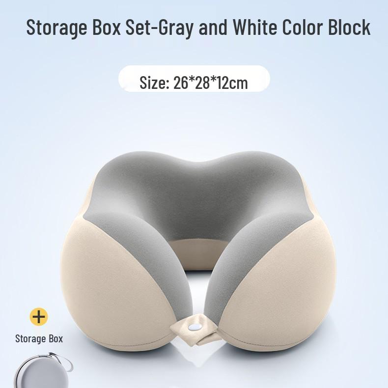 U-förmiges Reise-Nackenkissen aus Memory-Schaum für Flugzeug und zervikale Unterstützung