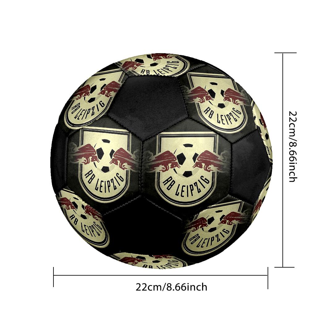 RB leipzig logo Soccer Ball, colorful, suitable for all ages, machine-stitched, PVC material, competition grade, durable and high bounce