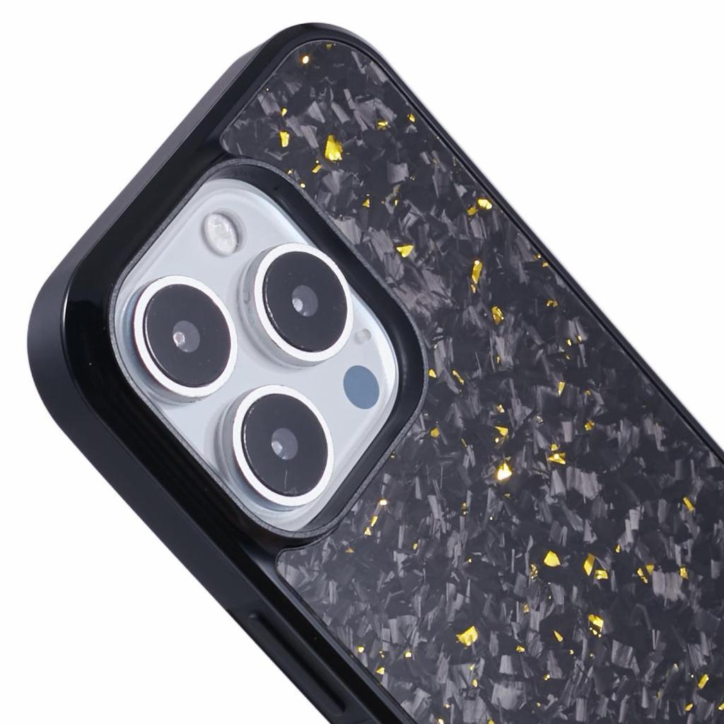 For iPhone 16 Pro Magnetic Case Forged Texture Aramid Fiber+TPU Anti-Slip Phone Cover