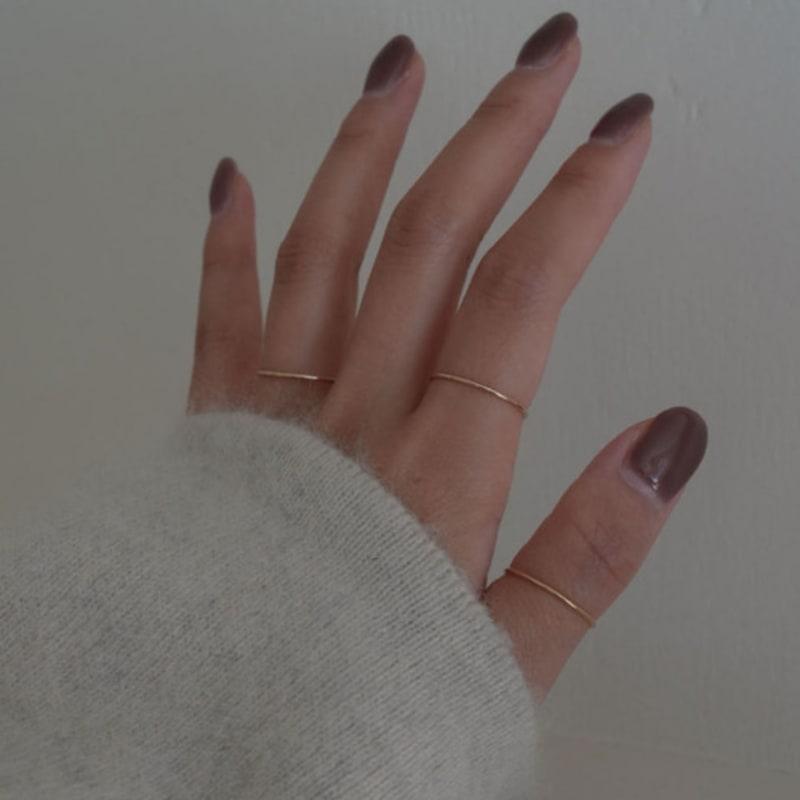 Youngglow 14k Layerd Slender Ring